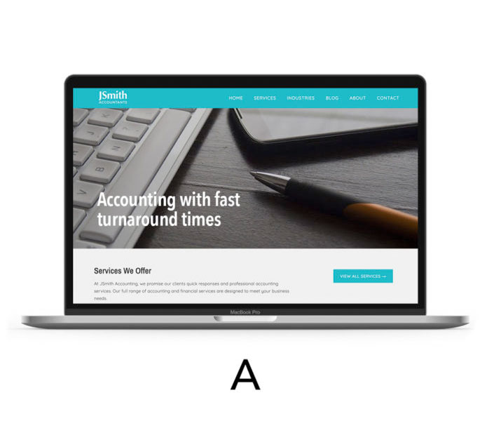 An accountant whose value proposition is faster turnaround than the competition would benefit from A/B testing a version of their landing page