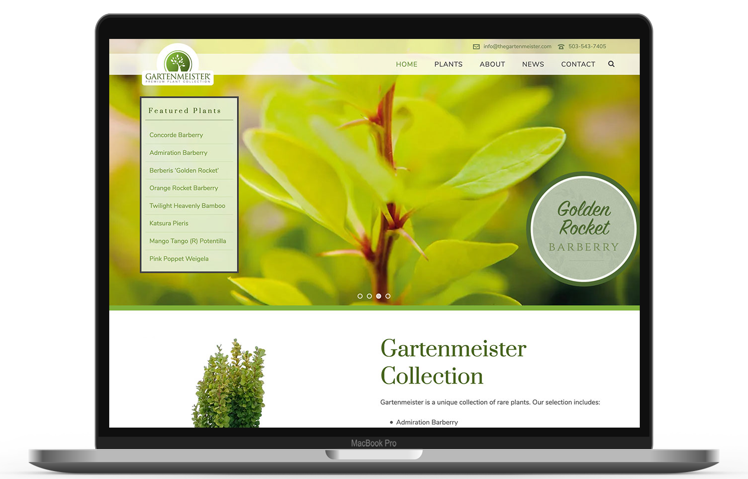 Gartenmeister website mockup